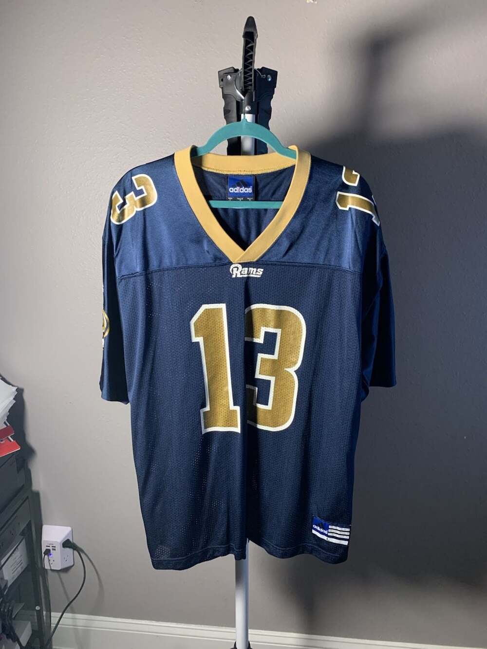 Kurt Warner Rams NFL Authentic Logo Athletic Vintage Jersey Large Rare